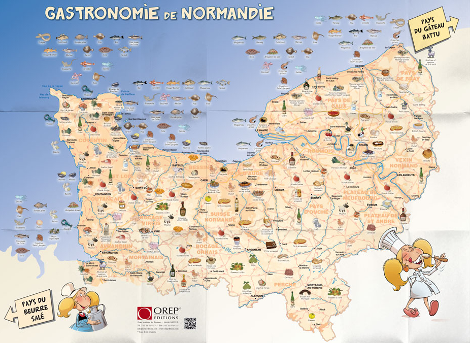 carte gastronomie normandie
