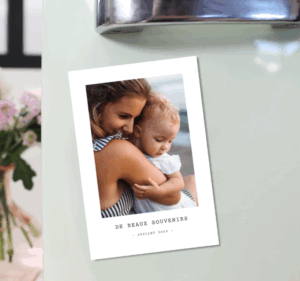 magnet photo frigo mère enfant